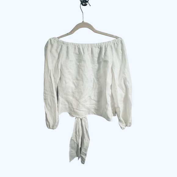 NWT Reformation White Hart Linen Tank Top - Picture 2 of 4